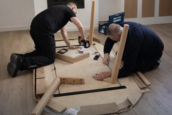 Teirlinck Transport schadegevoelige producten - montage tafel - 2mans meubeltransport